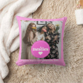 最高の友達photo pinkタイポグラフィ装飾用クッション クッション (ブランケット)