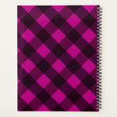 最高の友達Pinkパーソナライズされた Plaid写真コラージュ プランナー手帳 (裏面)