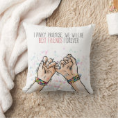 最高の友達Pinky Promise |装飾用クッション クッション (ブランケット)