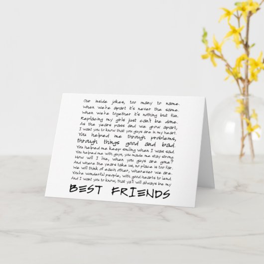 最高の友 カード (黄色い花)