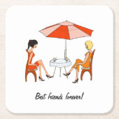 最高の友 スクエアペーパーコースター (正面)