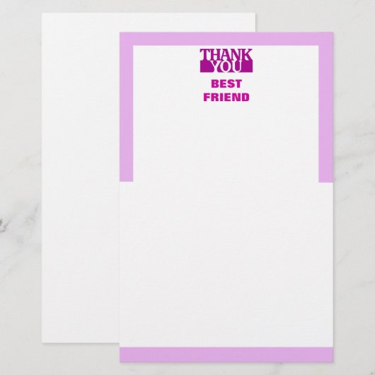 最高の友 –  便箋 (正面/裏面)