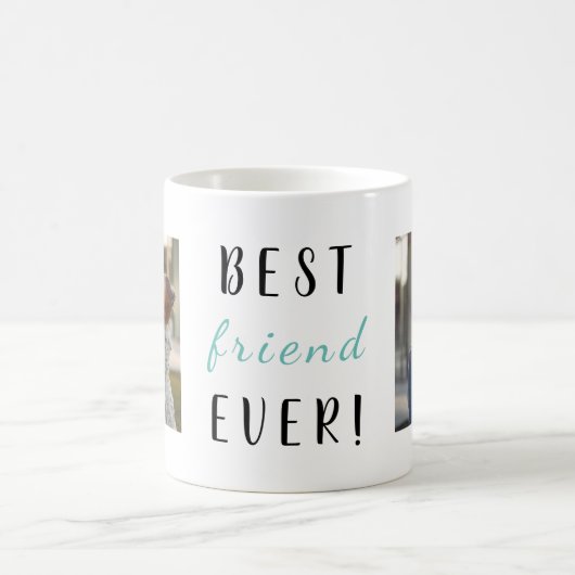 最高の友 |正方形の写真コーヒーマグ コーヒーマグカップ (中央)