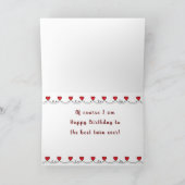 最高の双子に誕生日おめでとう カード (内部)