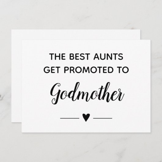 最高の叔母が神母に昇格 招待状 (正面/裏面)