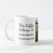 最高の叔母の写パーソナライズされた真 コーヒーマグカップ (左)