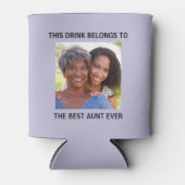 最高の叔母の写真パープル 缶クーラー (正面)