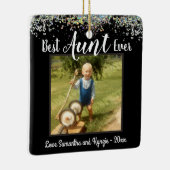 最高の叔母の写真 セラミックオーナメント (右)
