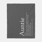 最高の叔母の定義おもしろいグレー フリースブランケット (正面)