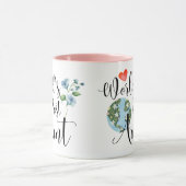 最高の叔母の水かわいらし色の花Boho マグカップ (中央)