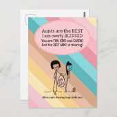 最高の叔母の誕生日 ポストカード (正面/裏面)