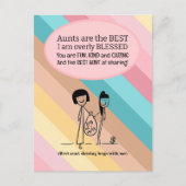 最高の叔母の誕生日 ポストカード (正面)