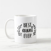 最高の叔母エパーソナライズされたーバー コーヒーマグカップ (左)