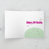 最高の叔母ハッピーバースデーガーデングリーティングカード カード (内部)