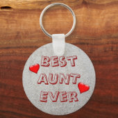 最高の叔母 |砂のテクスチャ写真 キーホルダー (正面)