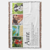 最高の叔母AuntieはモダンPhoto Collage スローブランケット (正面縦)