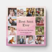 最高の叔母Ever 12写真コラージュ フォトプラーク (正面)