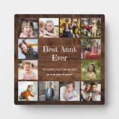 最高の叔母Ever 12写真コラージュ フォトプラーク (正面)