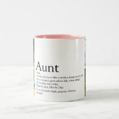 最高の叔母Ever Definition 4 Photo Collage ツートーンマグカップ (中央)