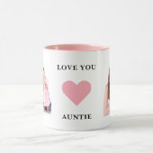 最高の叔母Ever Tia家族の写真Love You Auntie マグカップ (中央)