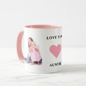 最高の叔母Ever Tia家族の写真Love You Auntie マグカップ (正面左)