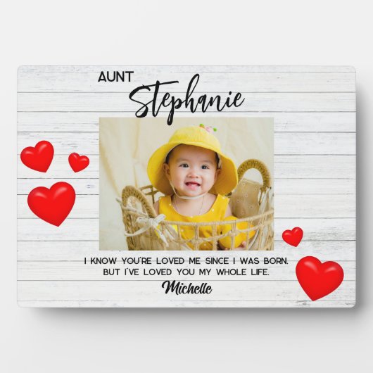 最高の叔母Nikece Othy'Day Sister写真 フォトプラーク (正面)