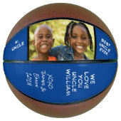 最高の叔父の写真ブルー バスケットボール (正面)