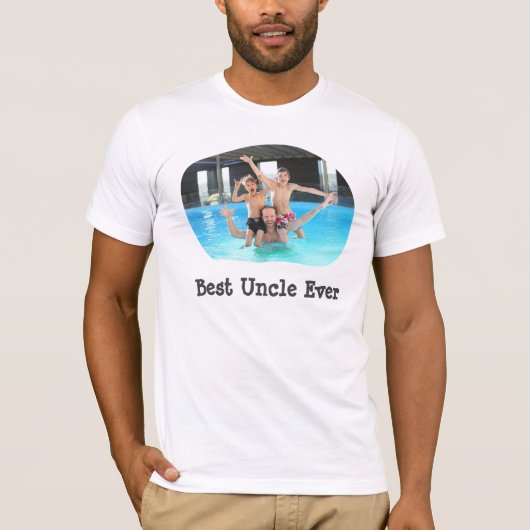 最高の叔父エバークールおもしろいユニークホカスタムト文字 Tシャツ (正面)