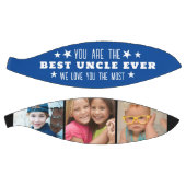 最高の叔父Ever We Love You 3 Photo Collage Blue バスケットボール (パネル)