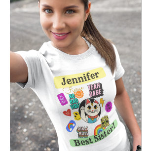 最高の可愛いパーソナライズされた猫は女の子だ Tシャツ