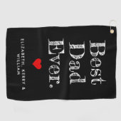 最高の名パーソナライズされた前 ゴルフタオル (横)