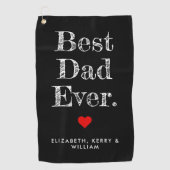 最高の名パーソナライズされた前 ゴルフタオル (正面)