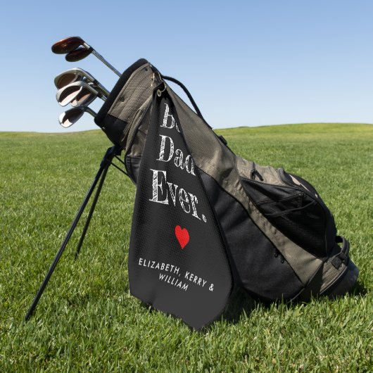 最高の名パーソナライズされた前 ゴルフタオル (グリーン)