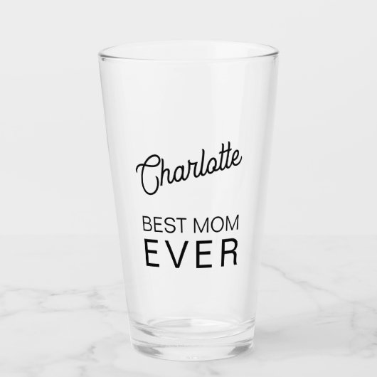 最高の名パーソナライズされた前 タンブラーグラス (正面)