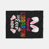 最高の図書館司書の衣裳バニーイースターチョコ フリースブランケット (正面(横))