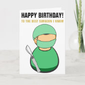 最高の外科医の誕生日 カード (正面)