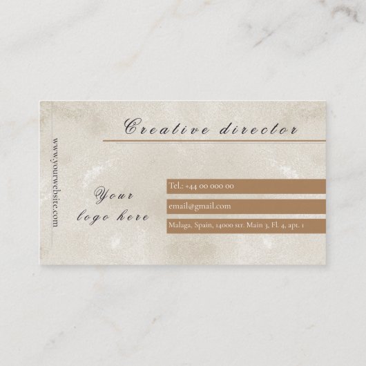 最高の大パーソナライズされた理石名刺 名刺 (裏面)