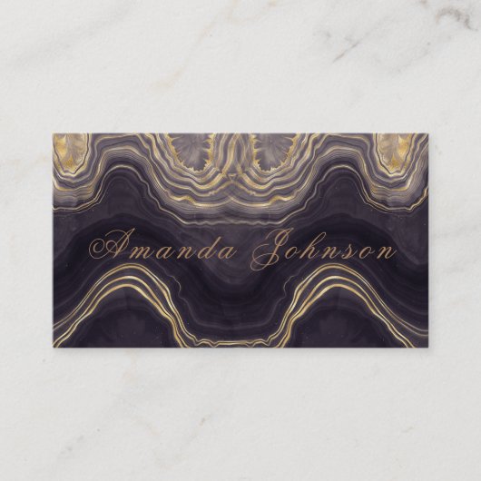 最高の大パーソナライズされた理石名刺 名刺 (正面)
