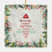 最高の大理石にのまわりにクリスマスツリーを贈る セラミックオーナメント (裏面)