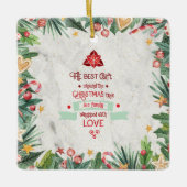 最高の大理石にのまわりにクリスマスツリーを贈る セラミックオーナメント (正面)