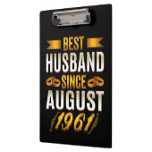 最高の夫おもしろい59周年親 クリップボード (左)