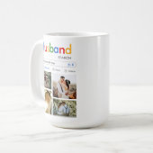 最高の夫が検索おもしろい中 | 4フォトコラージュ コーヒーマグカップ (正面左)