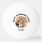 最高の夫の写パーソナライズされた真 卓球ボール (正面)