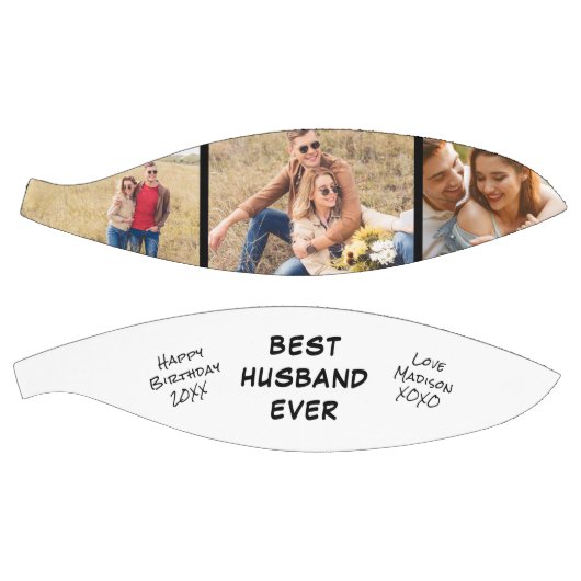 最高の夫の写真パーソナライズされた バスケットボール (パネル)