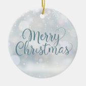 最高の夫の定義 クリスマス休暇 セラミックオーナメント (正面)