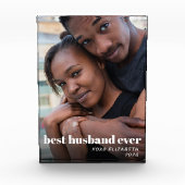 最高の夫はパーソナライズされた フォトブロック (正面)