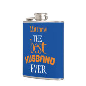 最高の夫はパーソナライズされた フラスク (左)