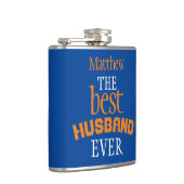最高の夫はパーソナライズされた フラスク (右)