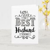 最高の夫は世界誕生日 カード (黄色い花)