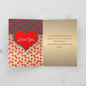 最高の夫へのバレンタインデーの愛 カード (内部)